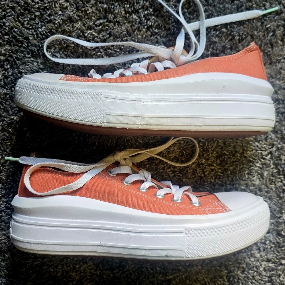 Converse All Star CTAS Move OX Womens Platform Sneakers Size 7 Bright Madder - Picture 6 of 9